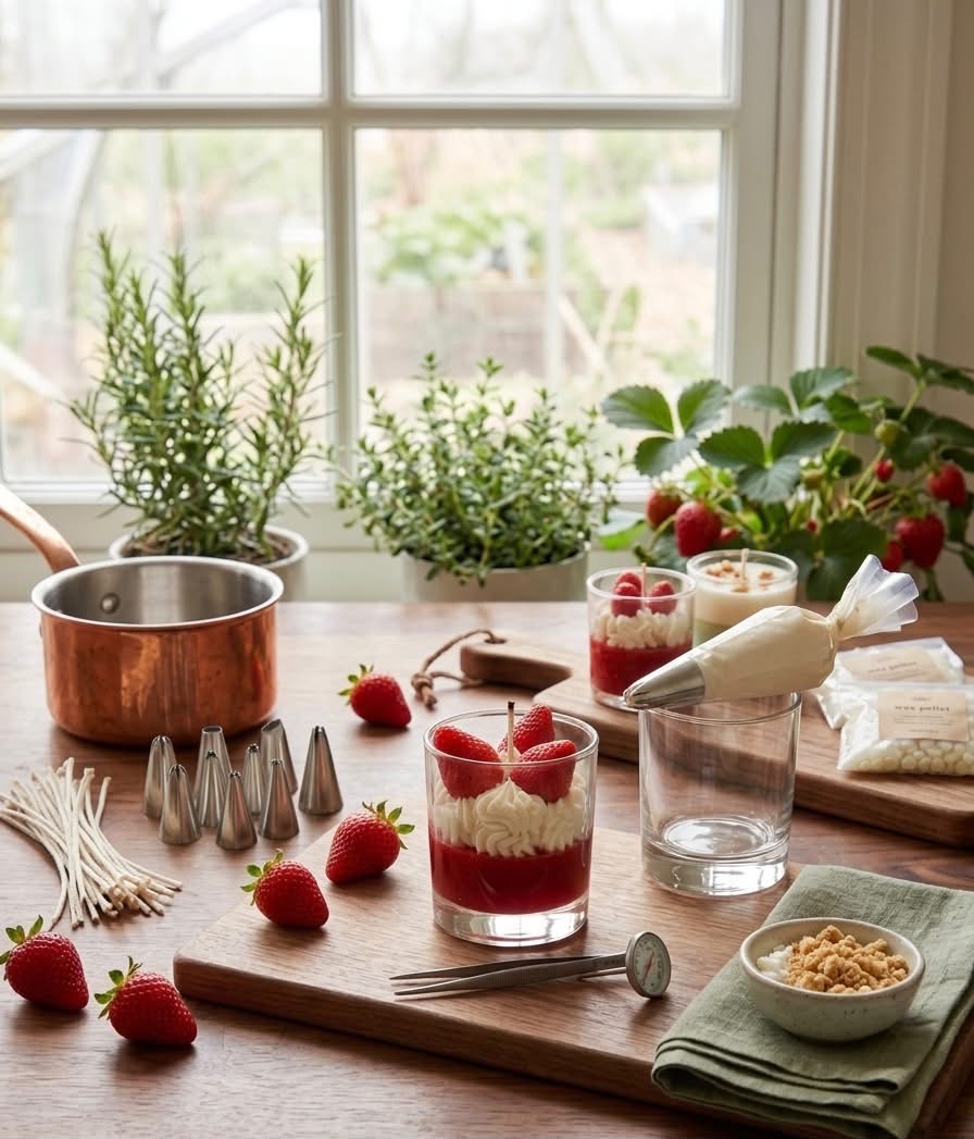 Strawberry Shortcake Candle making process