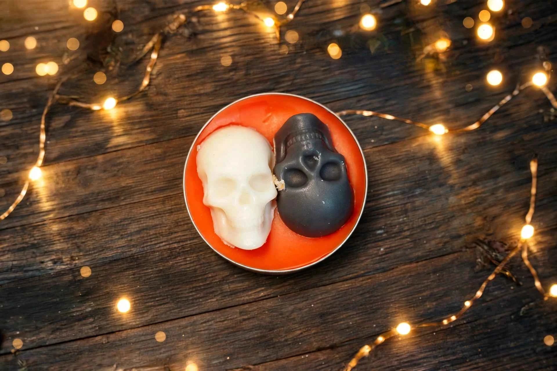 Crimson Skull Tealight Candle