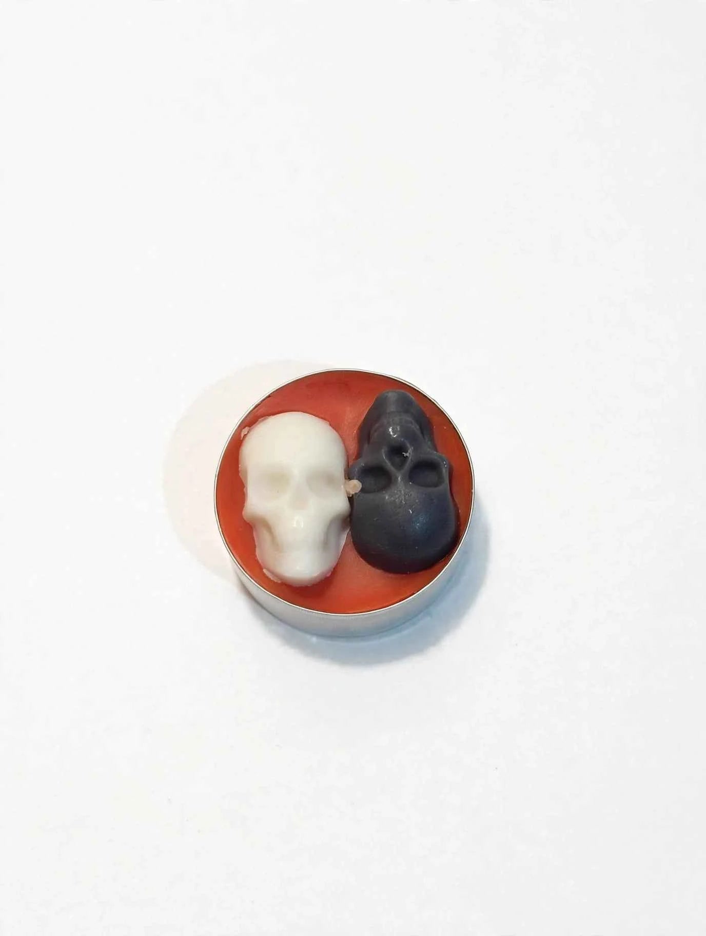 Crimson Skull Tealight Candle