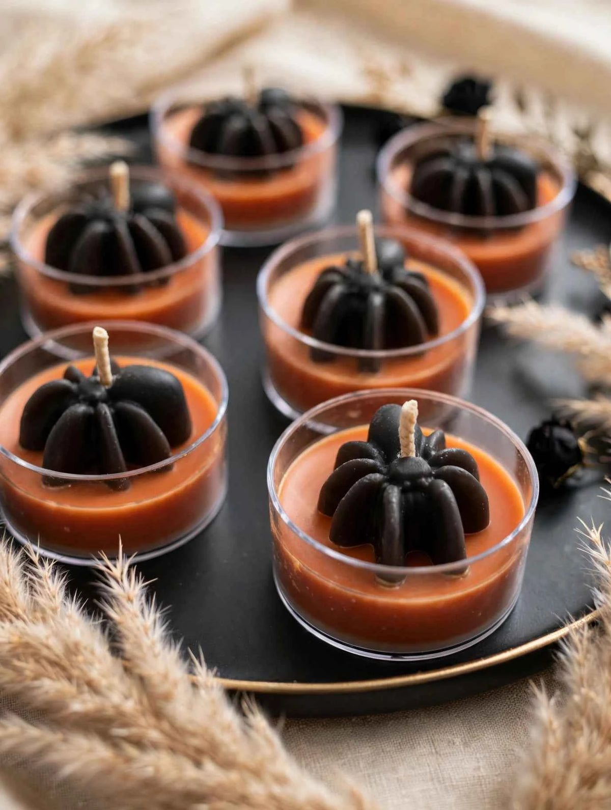 Black Spider Halloween Tealight Candle