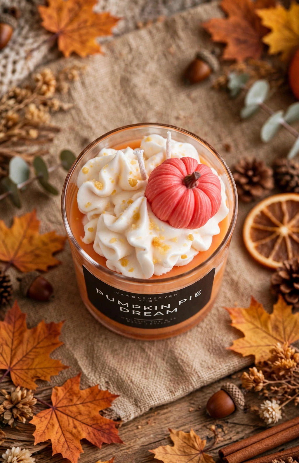 Pumpkin Pie Dream Candle - top down view