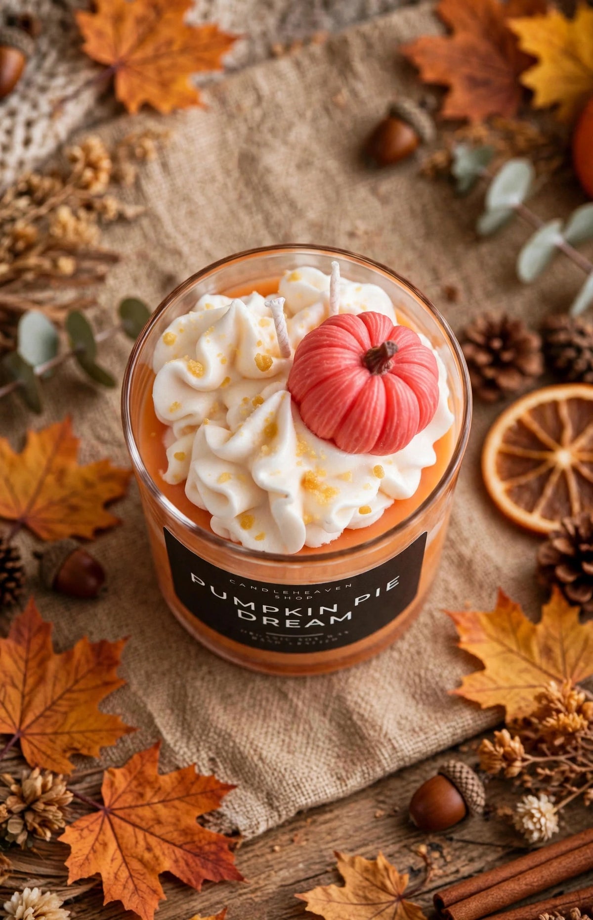 Pumpkin Pie Dream Candle - top down view