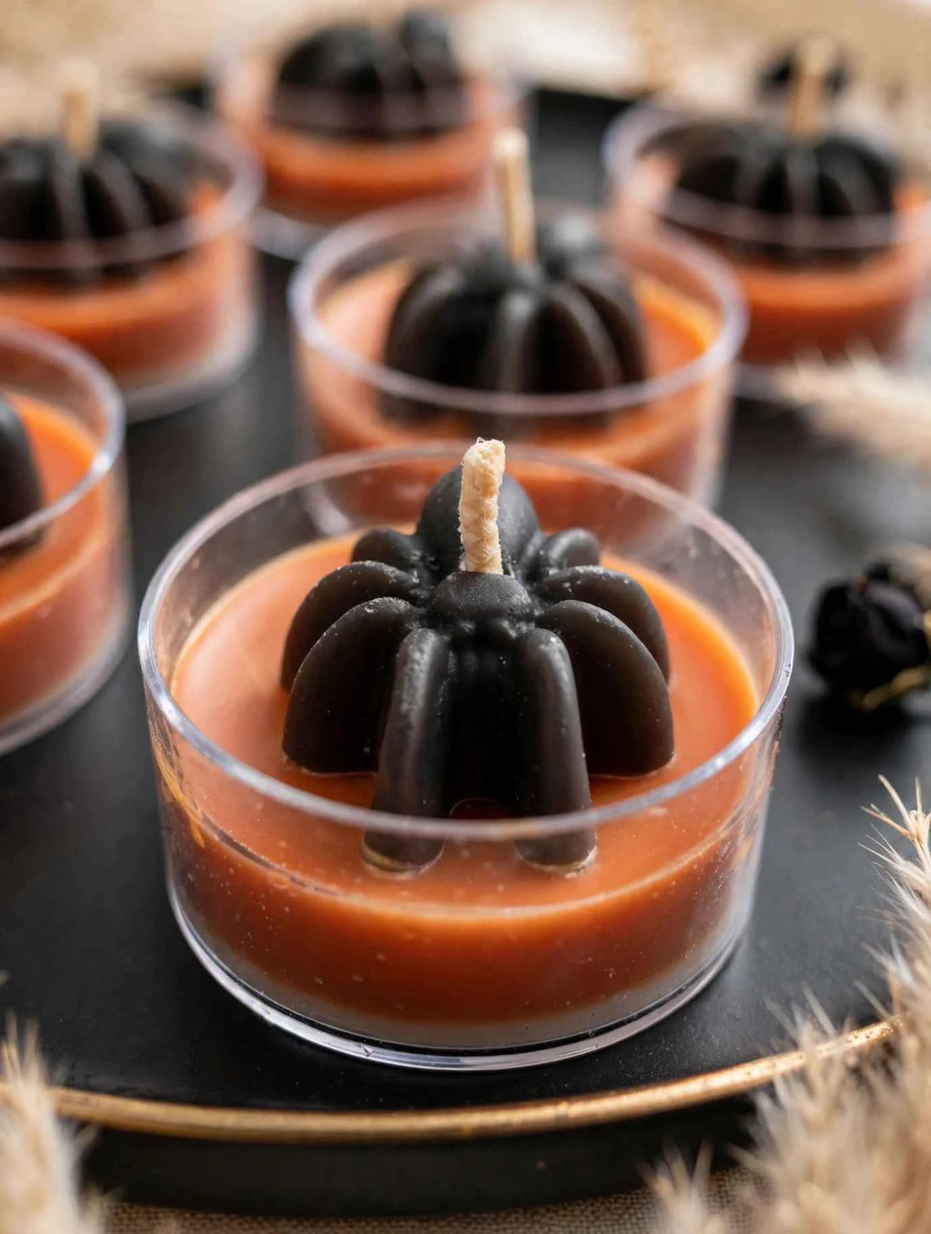 Black Spider Halloween Tealight Candle