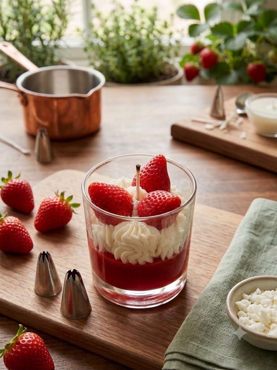 Strawberry Shortcake Candle side view