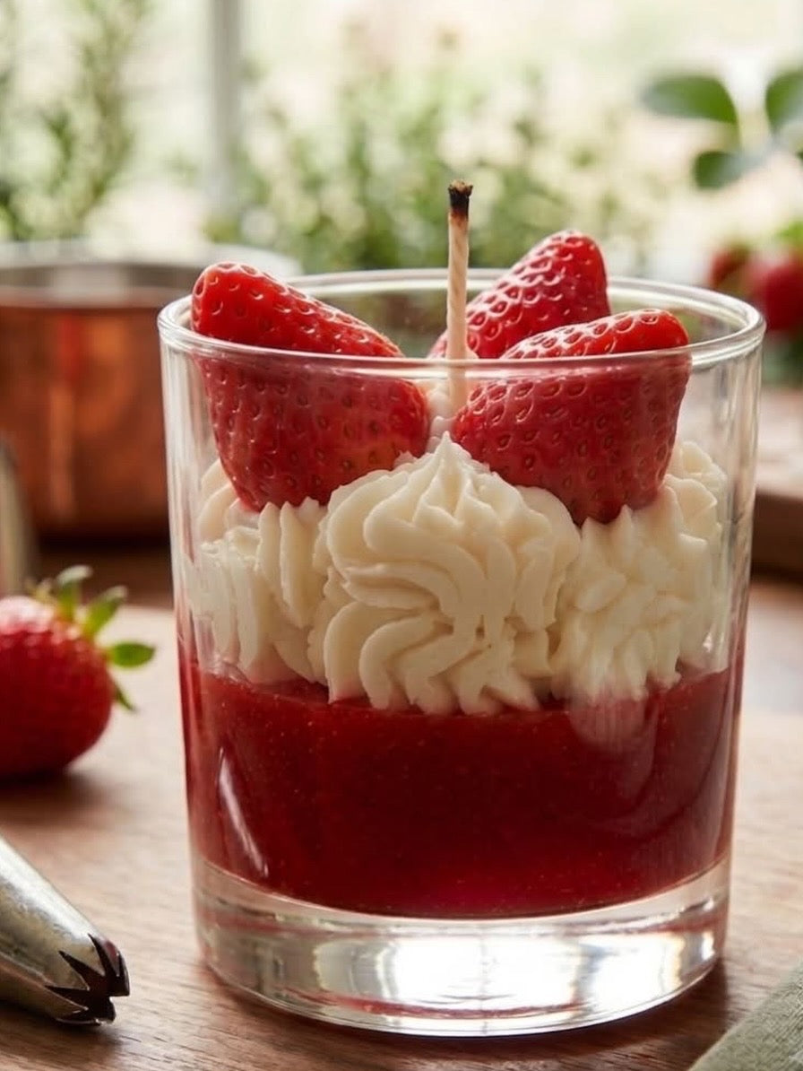 Strawberry Shortcake Candle detail