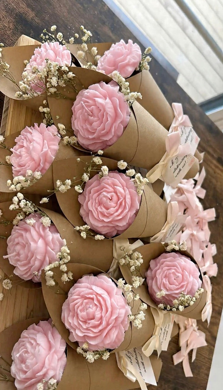 Candle Heaven Handcrafted Rose Bouquet Floral Candle