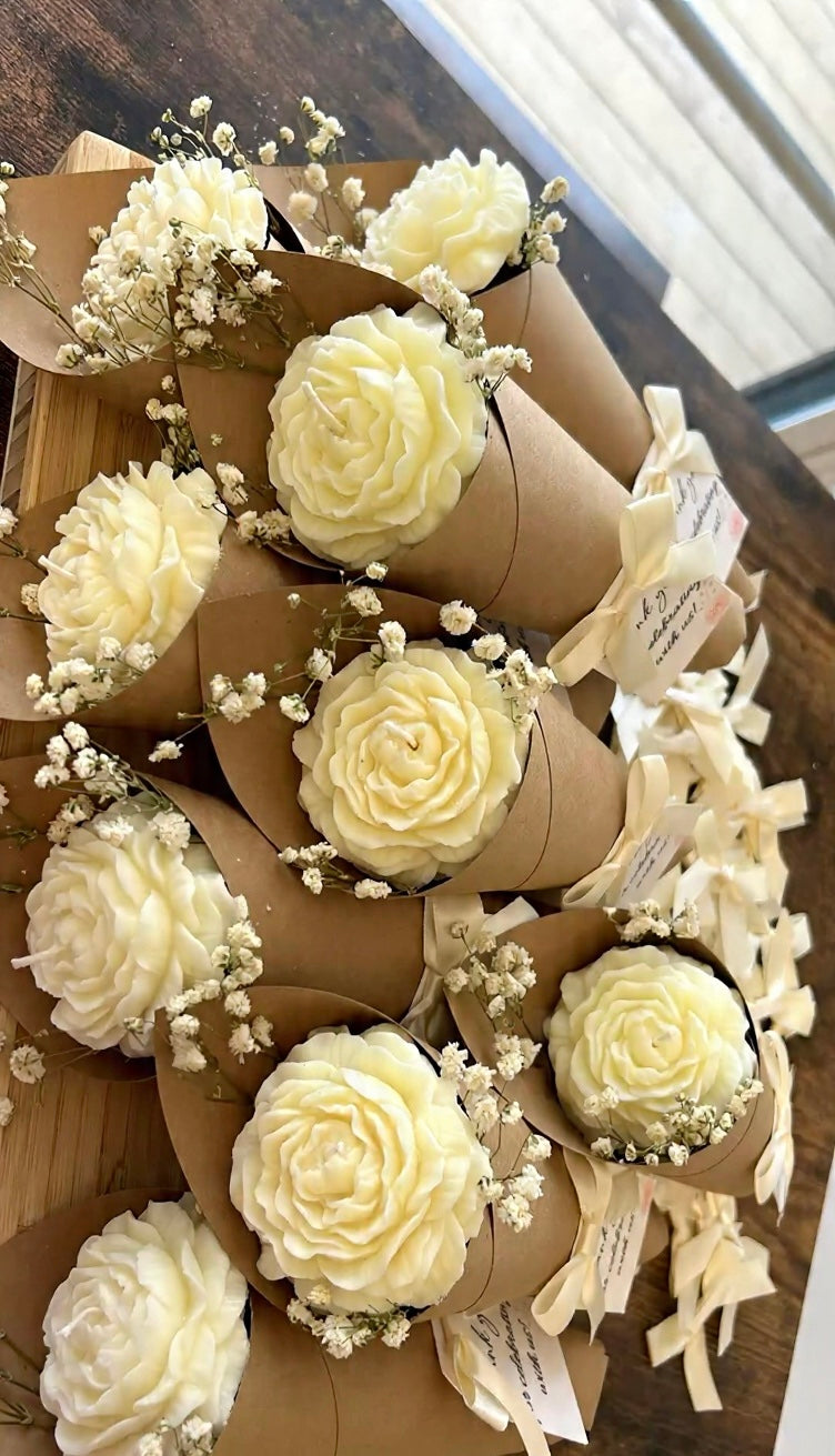 Candle Heaven Handcrafted Rose Bouquet Floral Candle