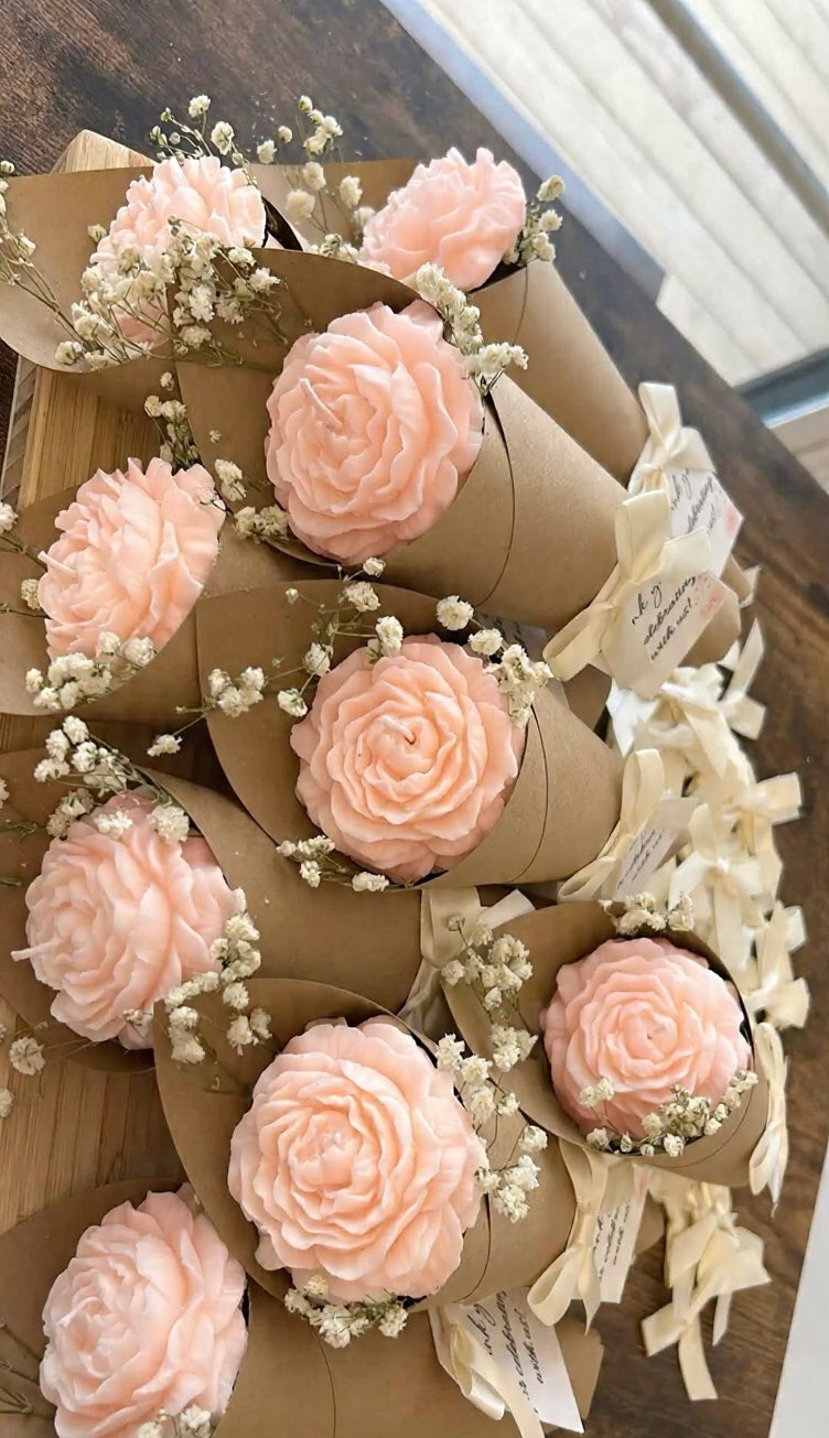 Candle Heaven Handcrafted Rose Bouquet Floral Candle