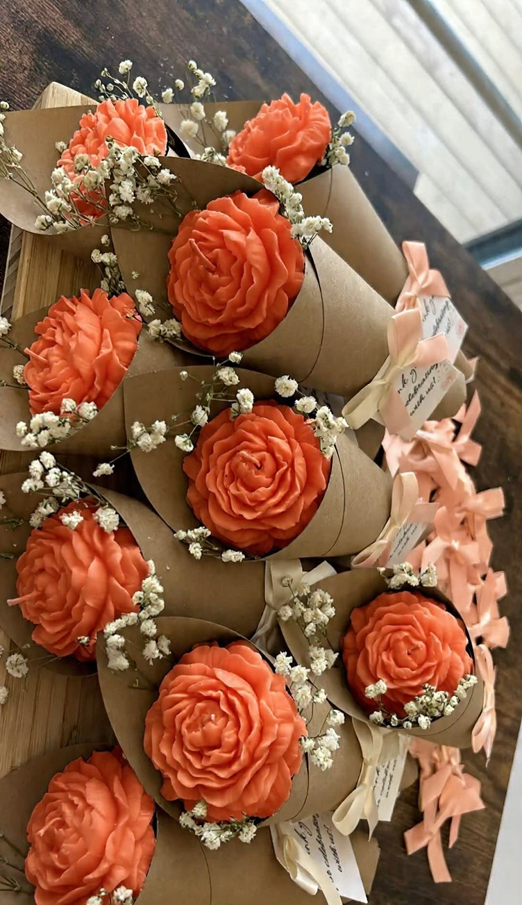 Candle Heaven Handcrafted Rose Bouquet Floral Candle