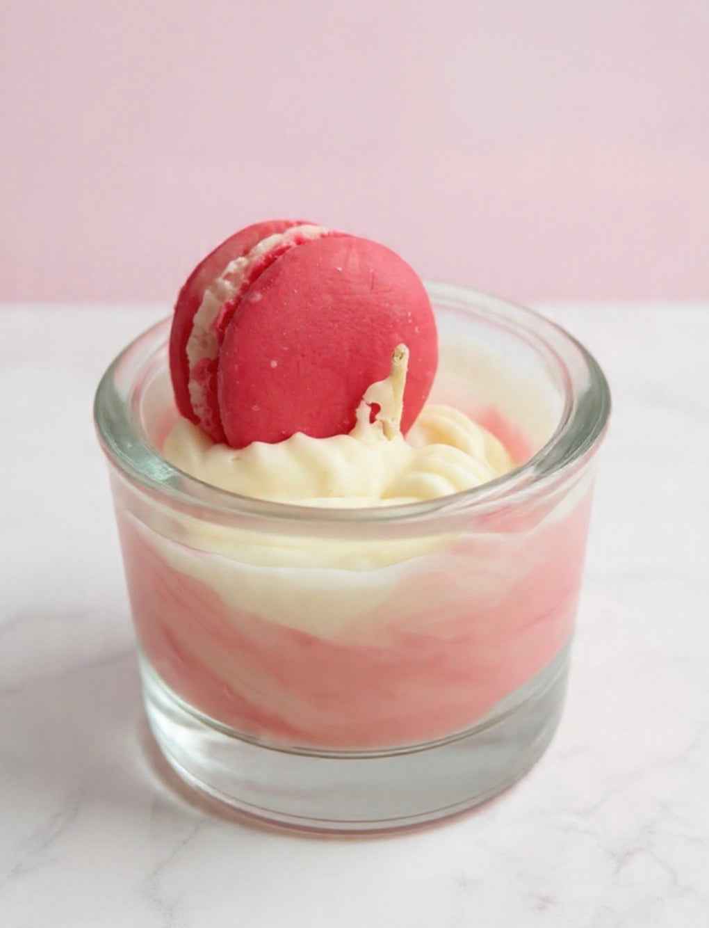 Pink Macaron Delight Candle