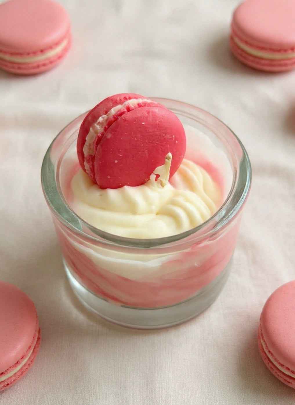 Pink Macaron Delight Candle