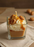 Two Salted Caramel Dessert Candles with organza gift bags