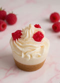 Raspberry Bliss Cake Candle - top view
