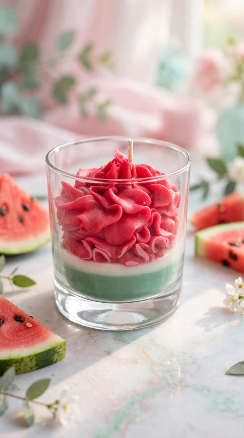 Watermelon Dream Candle close up