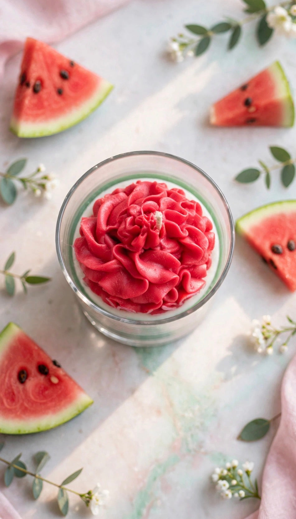 Watermelon Dream Candle top view