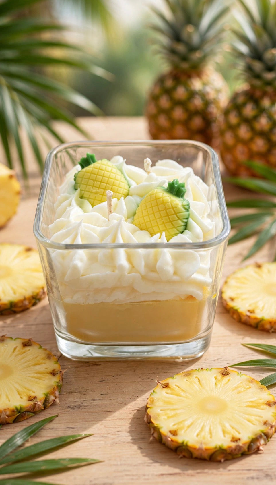 Pineapple Paradise Whipped Candle side view