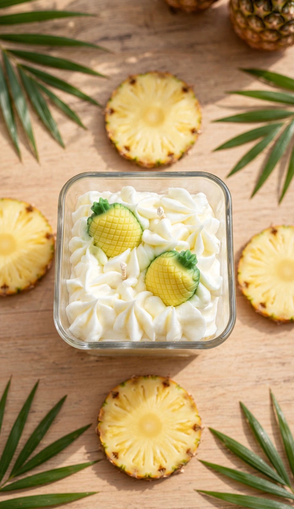Pineapple Paradise Whipped Candle top view