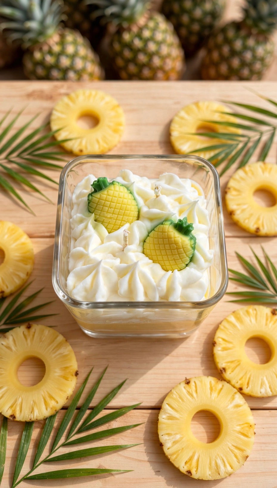 Pineapple Paradise Whipped Candle angle view