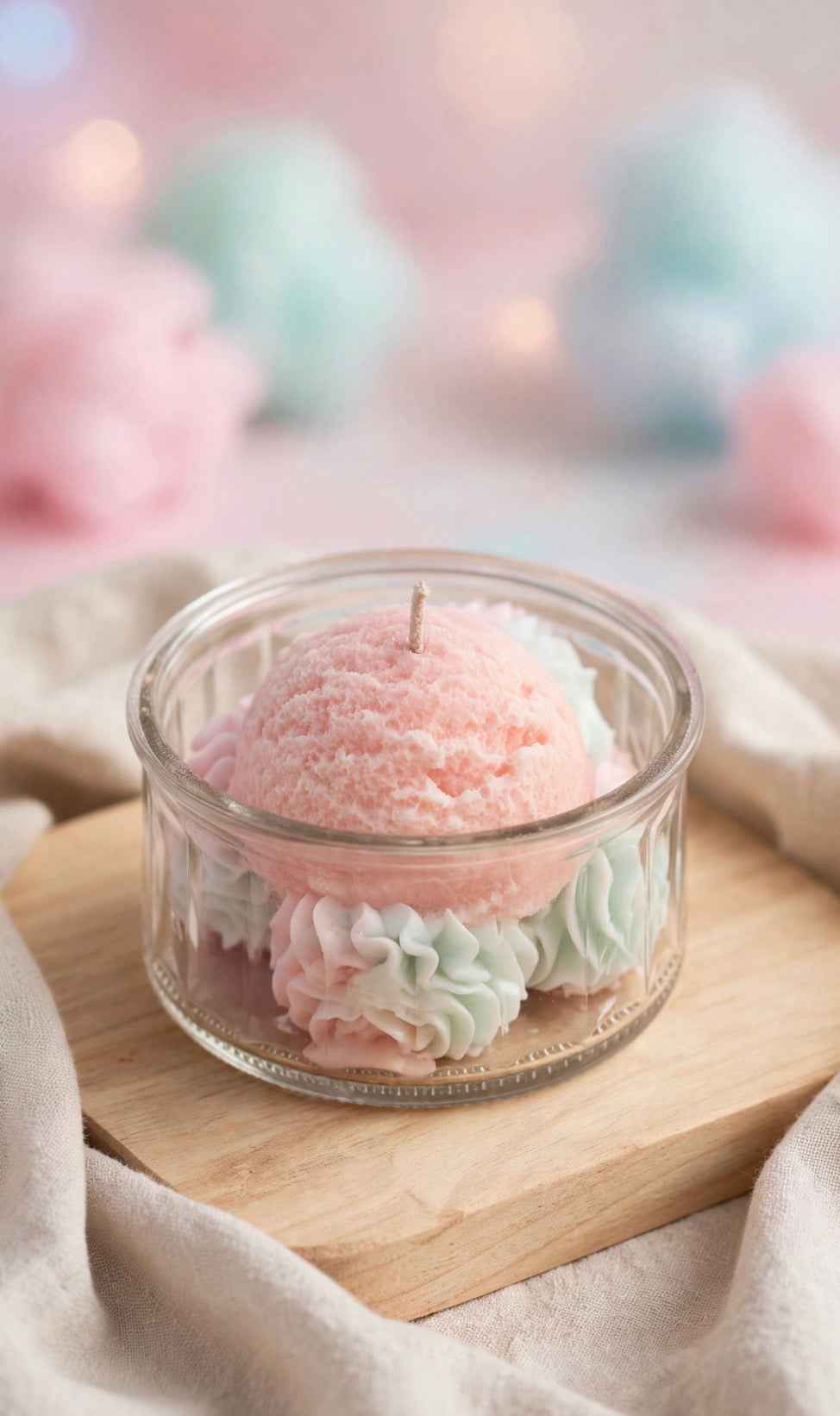 Cotton Candy Dream Dessert Candle