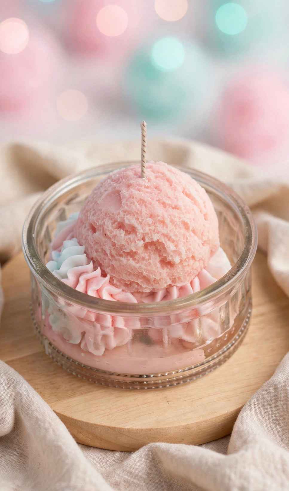 Cotton Candy Dream Dessert Candle